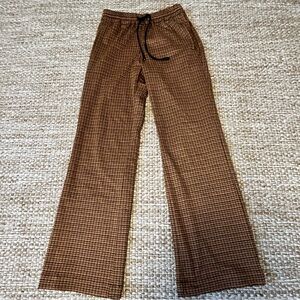 Essential Antwerp wide leg plaid pants, size 36